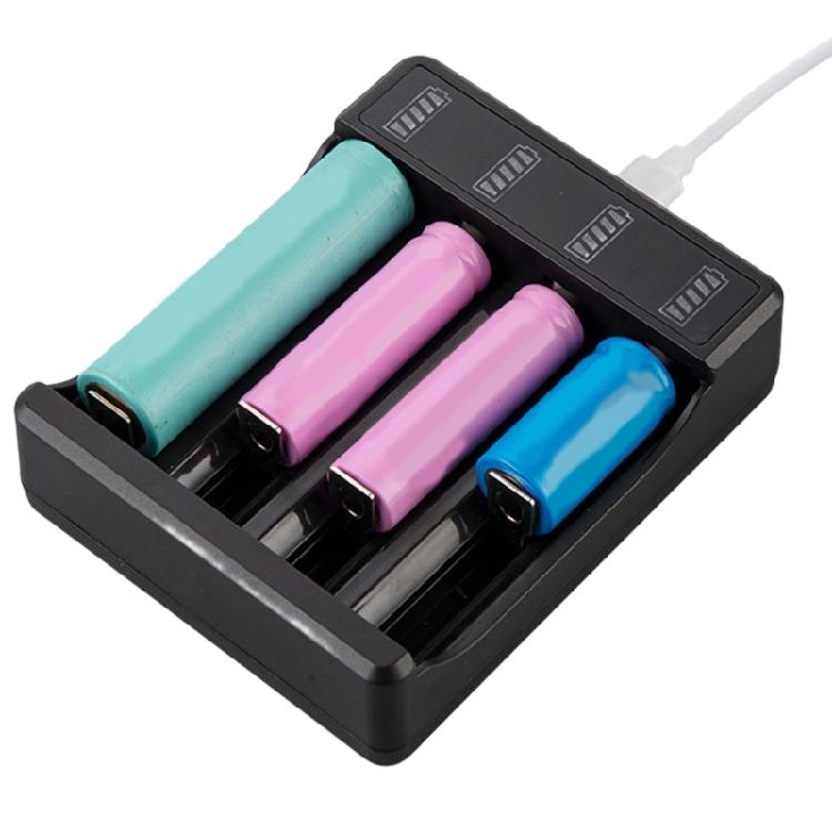 1/2/3/4 Slot Charger For 18650 Batteries Rapid USB C Power Delivery Featuring Safety Protections with LED Indicators