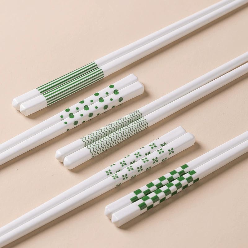 Zhuoyuanda Cream Style Anti-Mold Ceramic Chopsticks, 10 Pairs
