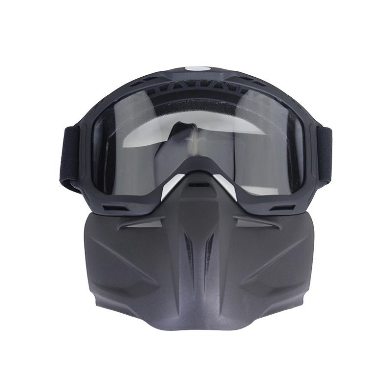 New Stock Motorcycle Off-road Goggles Detachable Face Mask For Riding Exclusive Motorcycle Goggles Face Mask