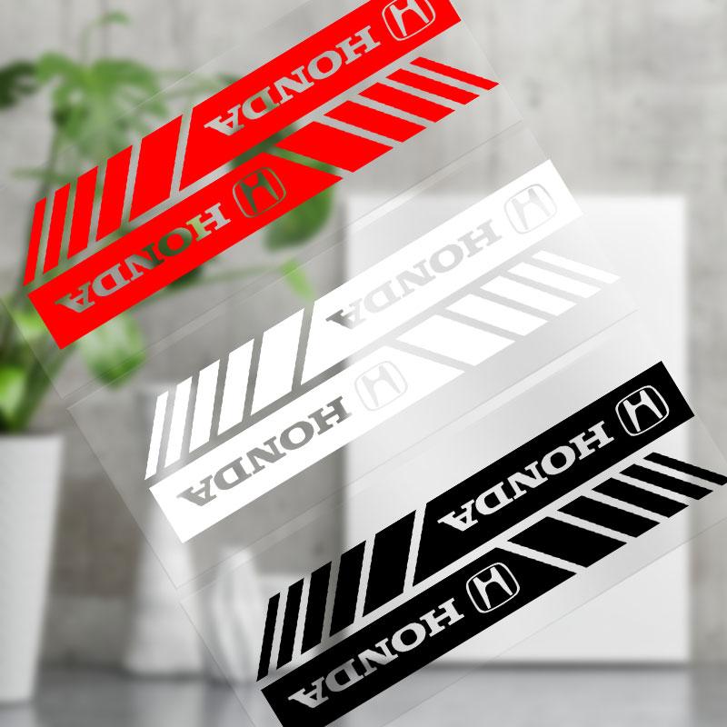 2Pcs Car Stripe Stickers Rearview Mirror Reflective Vinyl Decals Decoration For Honda Fit Mugen Insight Type S R VTEC DOHC Modulo Vezel Legend RR Si