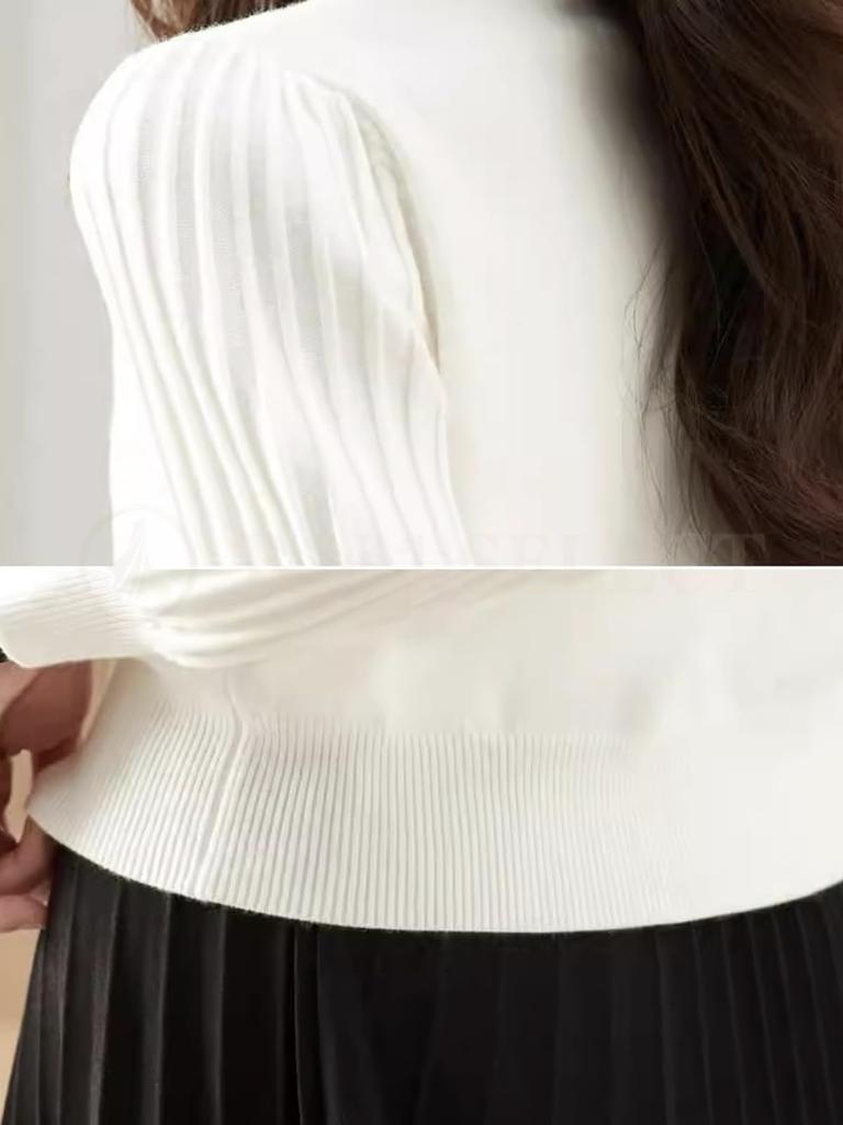 BN1 Select Strick Hoch Elegant Büro BN256 BEG Damenpullover, Herbst/Winter, Hals, Tragen, Beige,