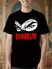DIABOLIK Grafik T-Shirt - Schwarz mit roten Augen und fetter Te...
