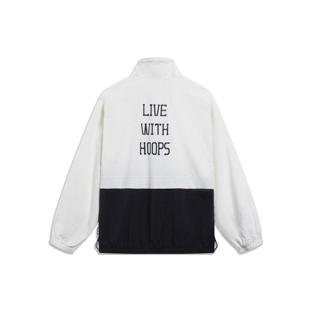 Li-Ning Anti-Five Series Loose Fit Zip-Up Sports Jacket Men Jackets Black White AFDT189-1