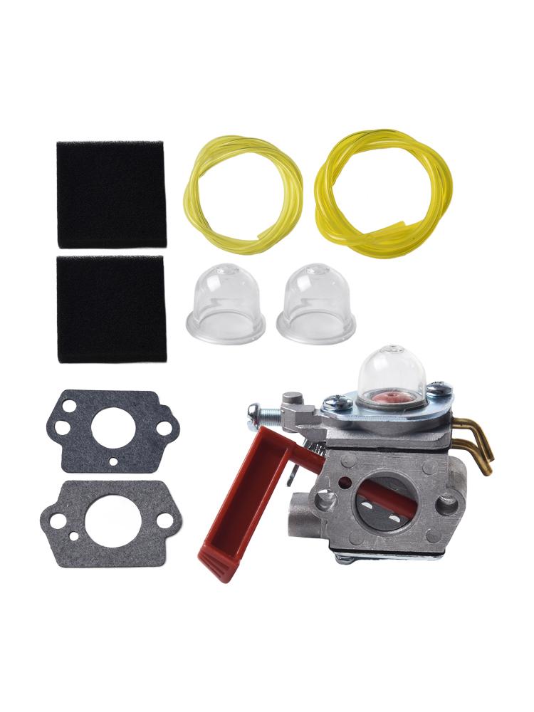 Complete 9 Piece Carburetor Kit for Homelite Trimmers UT33600A UT33650 with Installation Accessories for Smooth Operation