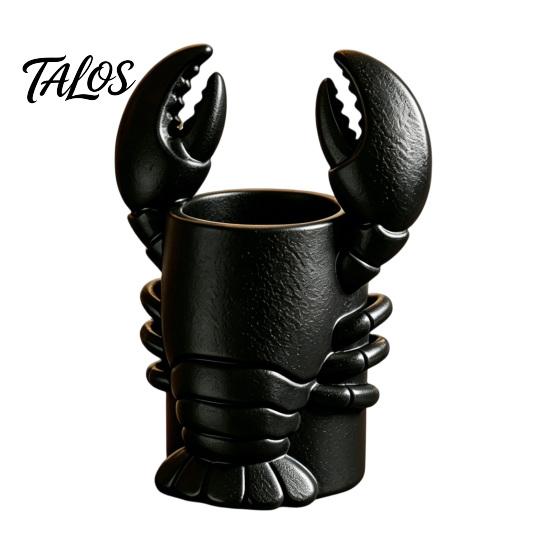 Talos Lobster Pen Holder, 3D Printed Desktop Organizer, Crayfish Pencil Stand for Office Desk Student Supplies, Halloween Party Decoration Gift