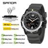 Sanda Men's Solar-Powered Sports Watch - Glow In the Dark, Waterproof, Pointer-Type, Long-Lasting