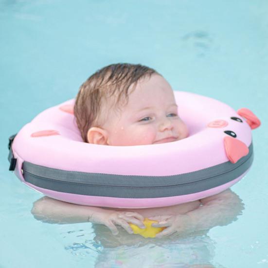 Baby Swim Neck Float Non-Inflatable Anti-overturn Adjustable Summer Swimming Pool 0-6 Months Newborns