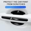 8pcs Black Car Door Handle Bowl Scratch Sticker Protector Film for Mitsubishi