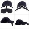 Non-Polarized Clip On Sunglasses for Men Night Vision Polarized Hat Visors Clips Hat Clip On Adjustable Eyeglasses Men's Fishing Cycling Golf Eyewear