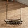 Hanging Planter Insert Round Iron Basket Sturdy for Porch