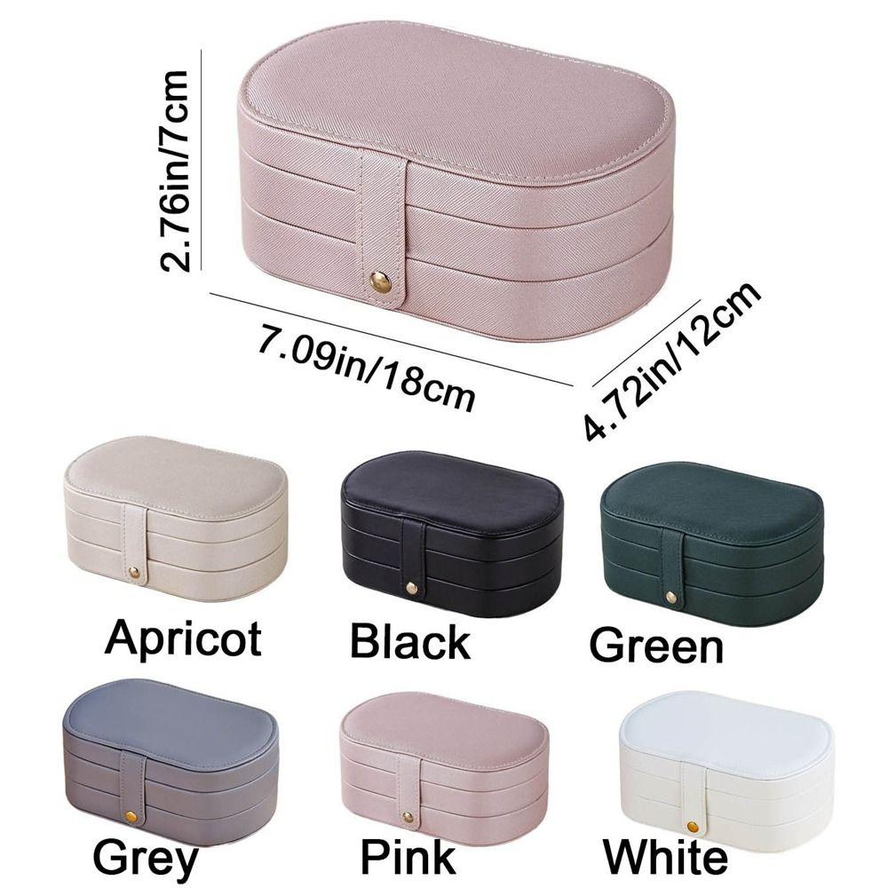 PU Leather Ring Earrings Storage Box Anti-oxidation Jewelry Storage Box  Travel