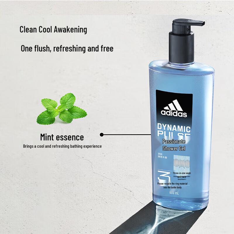 Adidas Men's 3-in-1 Shower Gel, Shampoo & Face Wash