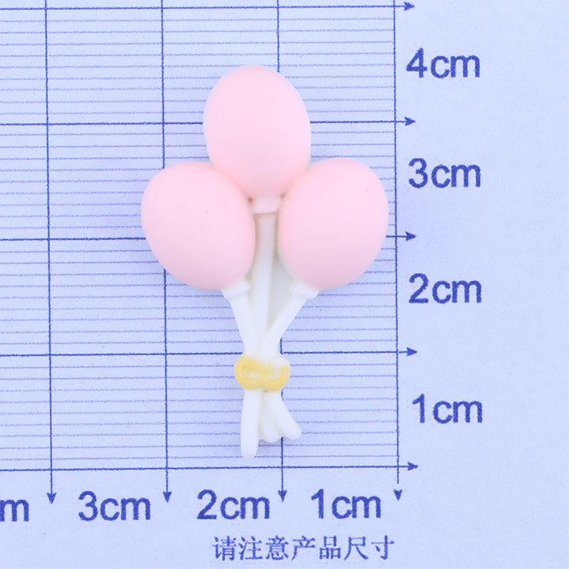 6 Pcs New Kawaii Cartoon Colored Balloons Series Resin Scrapbook Diy Decorative Hair Clip, Pendant Jewelry Parts A96