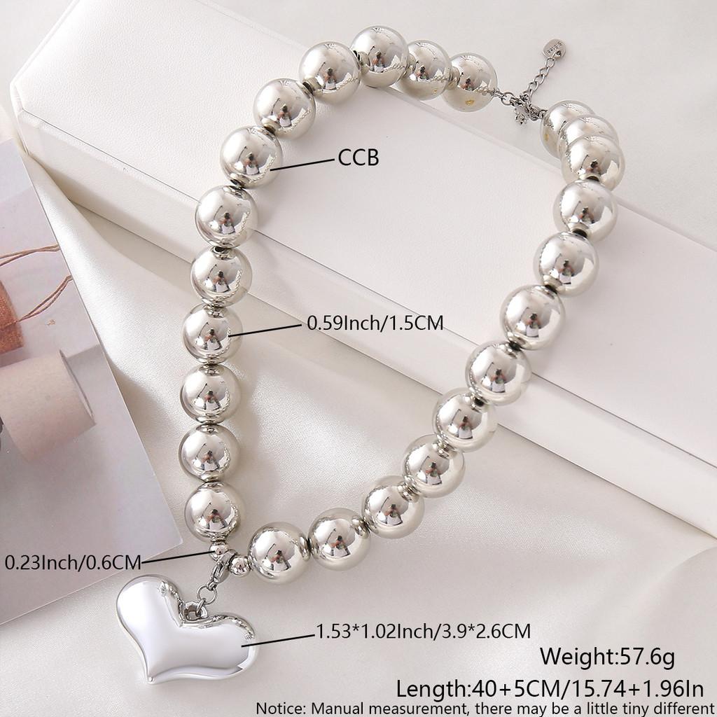 Heartshaped Bohemian Necklace With Natural Stone Beads For Womens Fashion Accessories