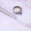Removable Stainless Steel Straw Reusable Filter Spoon Straw Drinking Straw Spoon  Tea Drinking