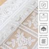 One Antique Embroidered Lace Tablecloth Solid Color Elegant Flower Cut Process Polyester Square Tablecloth100% Polyester