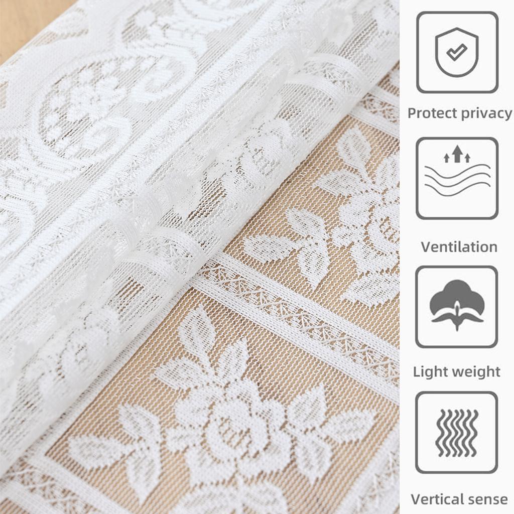One Antique Embroidered Lace Tablecloth Solid Color Elegant Flower Cut Process Polyester Square Tablecloth100% Polyester