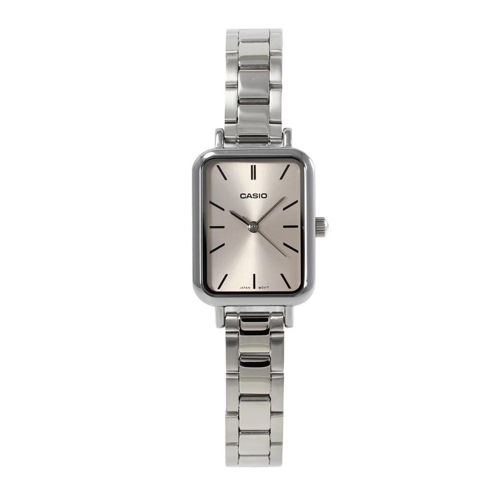 Casio Casio Standard Cheap Casio Women's Brass Metal Watch, Silver/Pink, LTP-V009D-4E [Parallel Import]