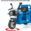 1:15 Alloy Tricycle Models Diecast Cars Toys Wheels Turned Baffle Can Lowered Rear Wheel Return Force Motorcycle for Friend Gift