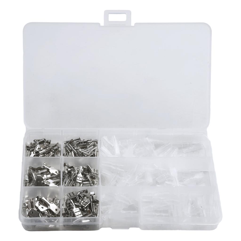 Assortment Spade Crimp Terminal Connector Crimp Connectors 3 Sizes Lots Spade 2.8mm 4.8mm 6.3mm AWG 22~16 3 Kinds