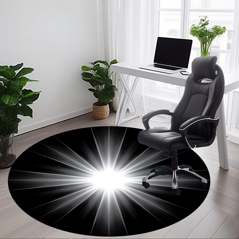 1PC Lightburst, Radiance Flare Chair Carpet for Office, Indoor Non-Slip Washable Carpet, Soft Comfortable Mat For Office Room yy250930239