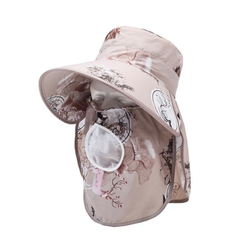 Summer Outdoor Sports Sun Hat Detachable Dome Sunshade Pastoral Style Tea Cap