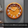 Automatic time-setting wall clock punch-free home living room wall-mounted clock fashion clock