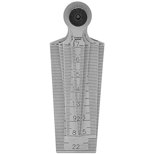 ZOYUBS Stainless Steel Welding Taper Gauge Set, Taper Gauge, Welding Taper Feeler Gauge Ruler, Hole Size Gauge, Gap Gauge, Welding Wedge Feeler Gauge,