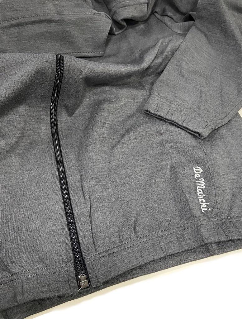 De Marchi Merino Zip Size for Cycling Jacket, Gray, Small, Fall/Winter (4906JTD24300)
