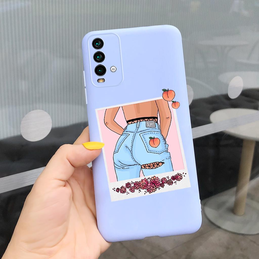 Case For Xiaomi Redmi 9T Case on Redmi 9T Soft Silicone Back Cover Funda For Xiaomi Redmi 9T Candy Color TPU Bumper Cute Cases