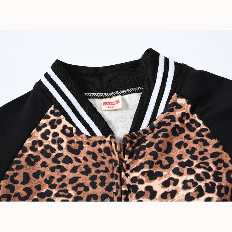 Spring and Autumn Men and Girls Fashionable Cute Printing Color Collision Jacket Children Splicing Jacket Baby Cardigan