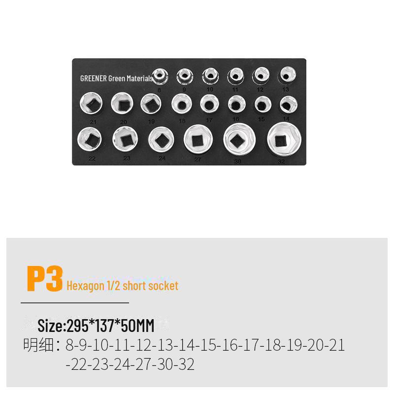Green Forest Multi-Function Ratchet & Socket Wrench Set