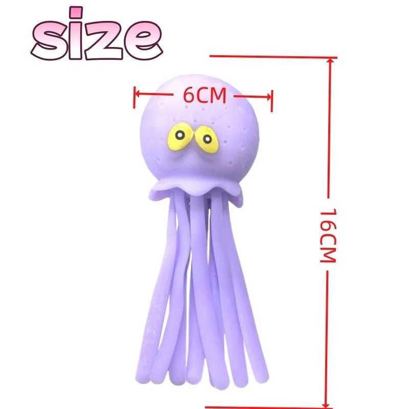 Super Cute Pinch Squeeze Water Octopus Stress Relief Toy  Bathing Playing With Water Shower Decoration Summer Swimming Gifts
