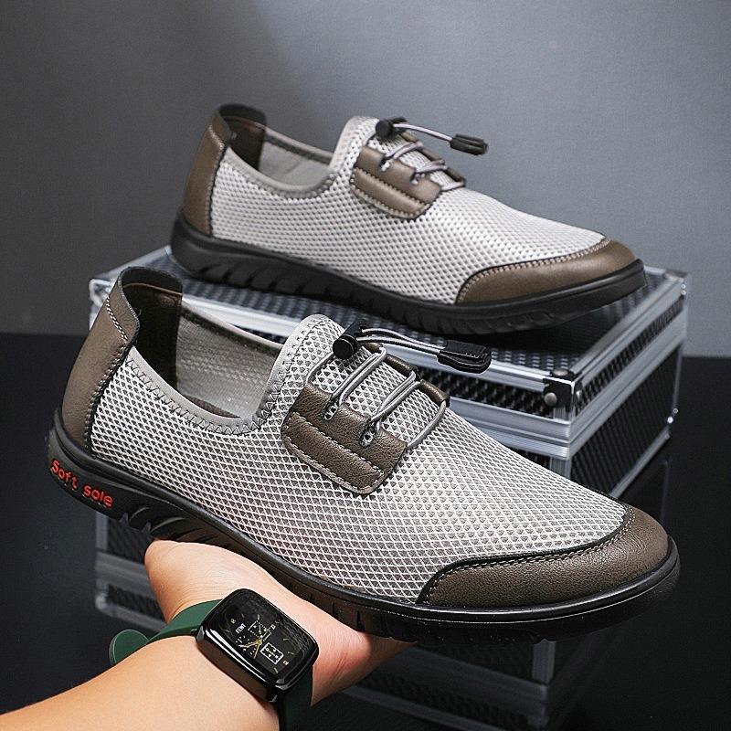 Summer New Men's Versatile Sports One-pedal Mesh Shoes Men's Mesh Breathable Shoes Sports and Leisure Men's Shoes