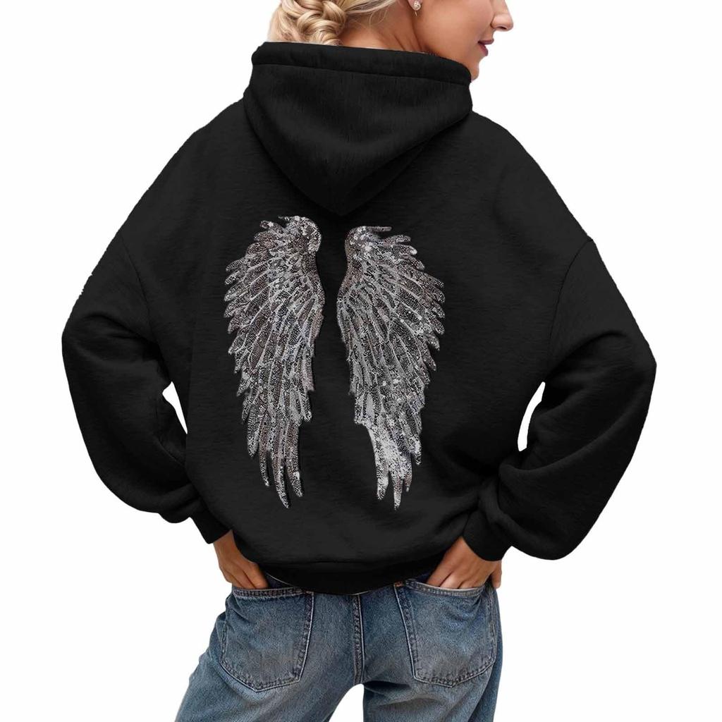 Women's Casual Round Neck Long Sleeve Sweatshirt Color Sweatshirt