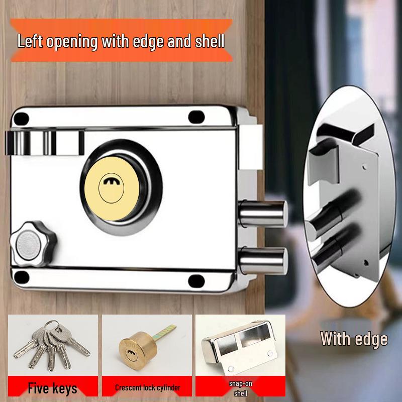 Cerradura de Puerta Antirrobo de Acero Inoxidable Bronce Rojo para Puertas de Madera o Hierro, Uso Doméstico o de Dormitorio, Con Núcleo de Cobre