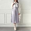 [Yumetembo] Jumper Skirt, Front Button Jumper Skirt Dress, Long, Navy