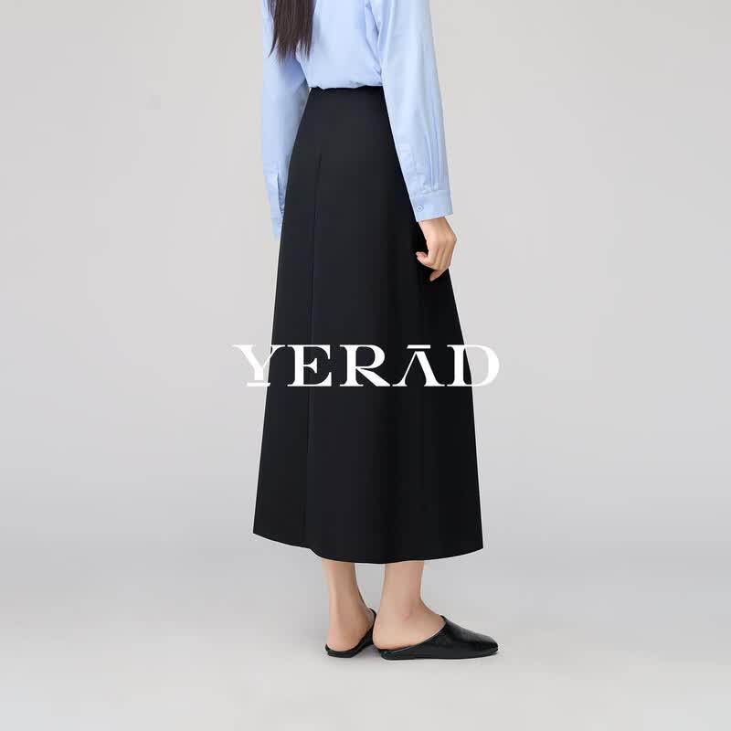 Yalida Women's Elastic Waist A-Line Chiffon Midi Skirt