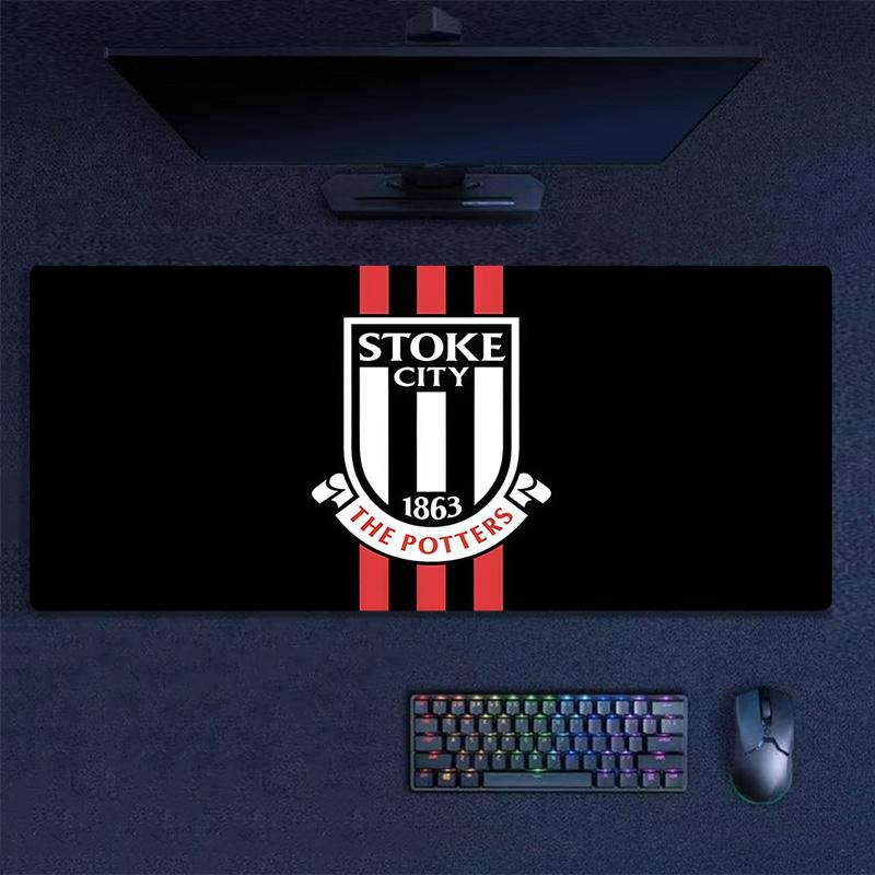 Stoke City F.C Print Cushion Non-slip Laptop Tablet Big Mousepad XXL Mat Mini PC Playmat With Lock edge