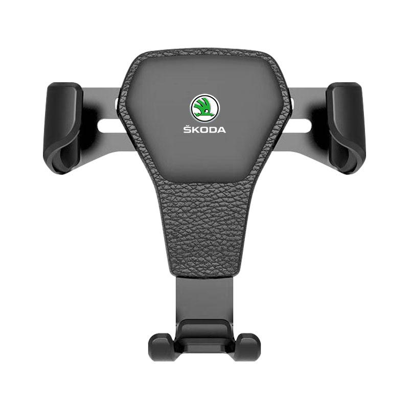 

Гравитационный автомобильный значок Держатель для телефона Кронштейн Крепление-зажим на воздуховод Подставка Аксессуары Для Skoda Octavia MK2 MK3 2 3 A7 Fabia Karoq Kodiaq Superb Rapid Kamiq чёрный