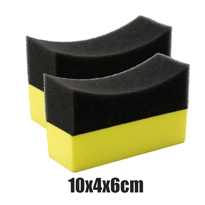 Car Wheel Detailing Polishing Waxing Sponge Brush with Cover Wheel Hub Tire Contour Washing Cleaning Brush Car Wash Accessories