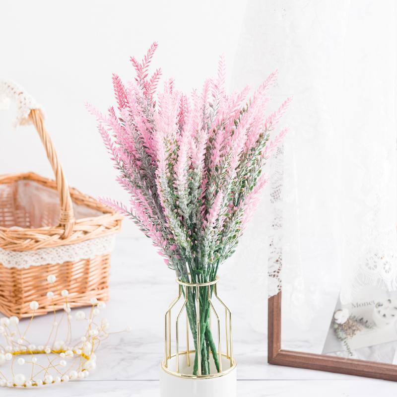 5/10pcs Plastic Lavender Artificial Plant Festival Decor Home Room Vase Indoor Outdoor Garden Furnishings Diy Wedding Supplies