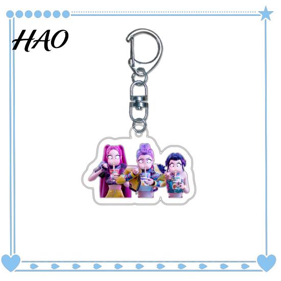 Long-lasting Anime Keychain Witch Hunter Acrylic Pendant Holder Ornamental Cat Vivid Character Expression Bag Accessory Collectible