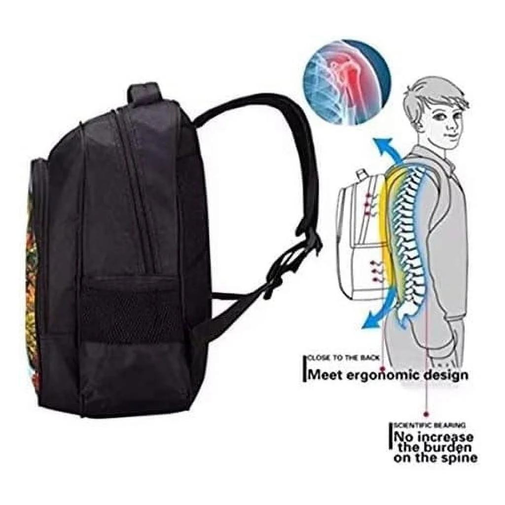 Cute Cartoon Pattern School Bag Campus Style Large Capacity Backpack