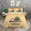 3pcs Cartoon Christmas Printed Chipless Bedding Set Soft and Comfortable Multi Size Dormitory Bedroom Machine Washable