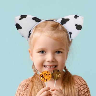 Hair Hoop Leopard Pattern Ear Decor Headband Christmas Party Cosplay Animal Headband Fabric Headpiece