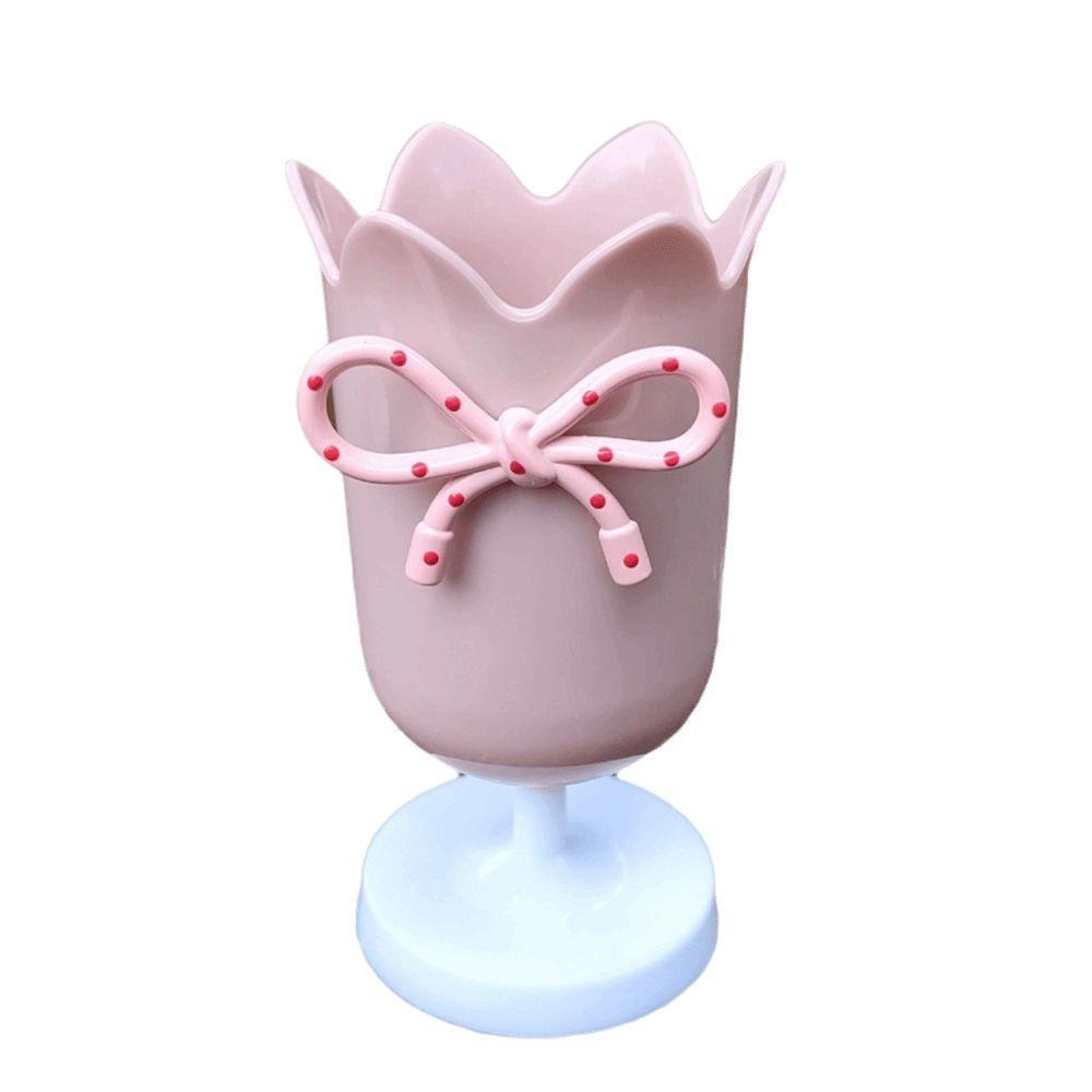 Tulips Shape Tulips Shape Pen Holder Durable Plastic Makeup Brush Holder Desktop Organizer  Office