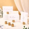 WTEMPO Table Number Holders Wedding Place Card Holders Mini Cylinder Shaped Design Desktop Stands for Paper & Photo Picture & Menu Tag Display