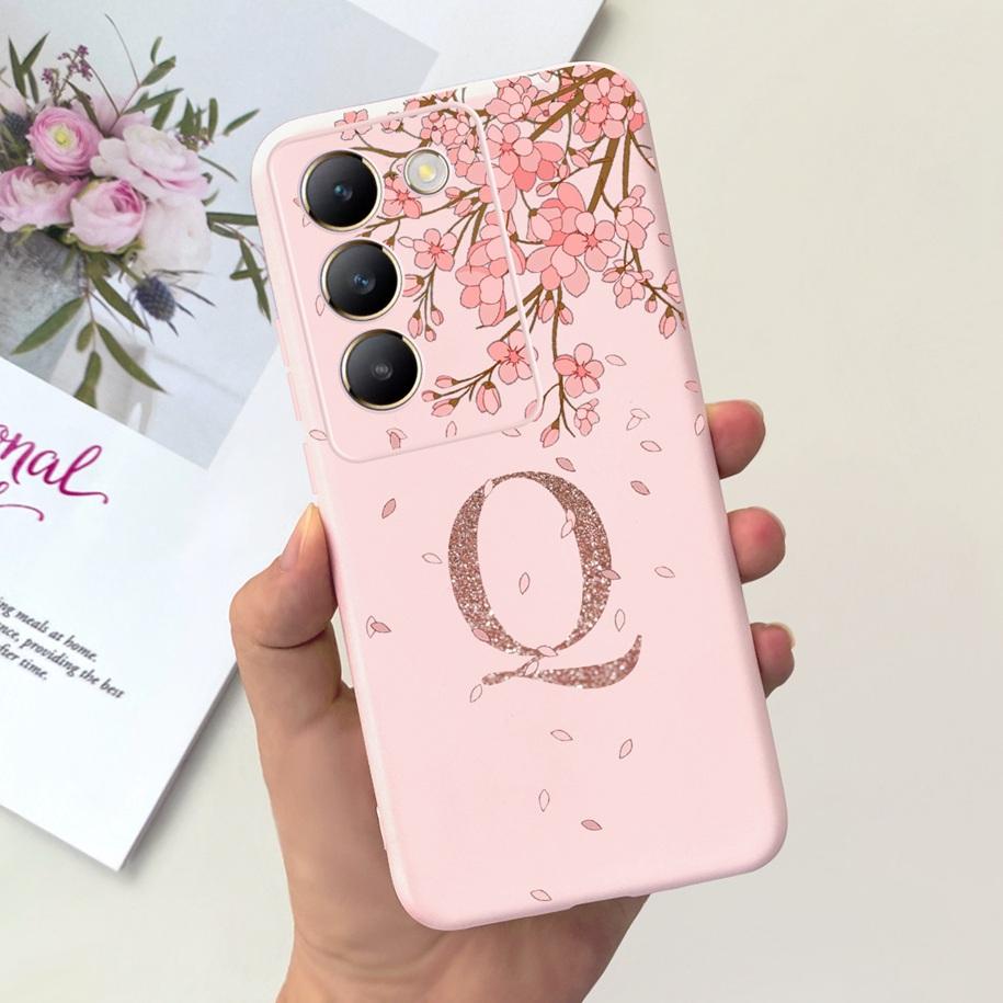 For Vivo Y100 5G Case V2327 Fashion A Z Letters Soft Phone Cases For Vivo Y 100 V30 Lite 5G V40 SE Cover Vivo T3 5G V2334 Fundas