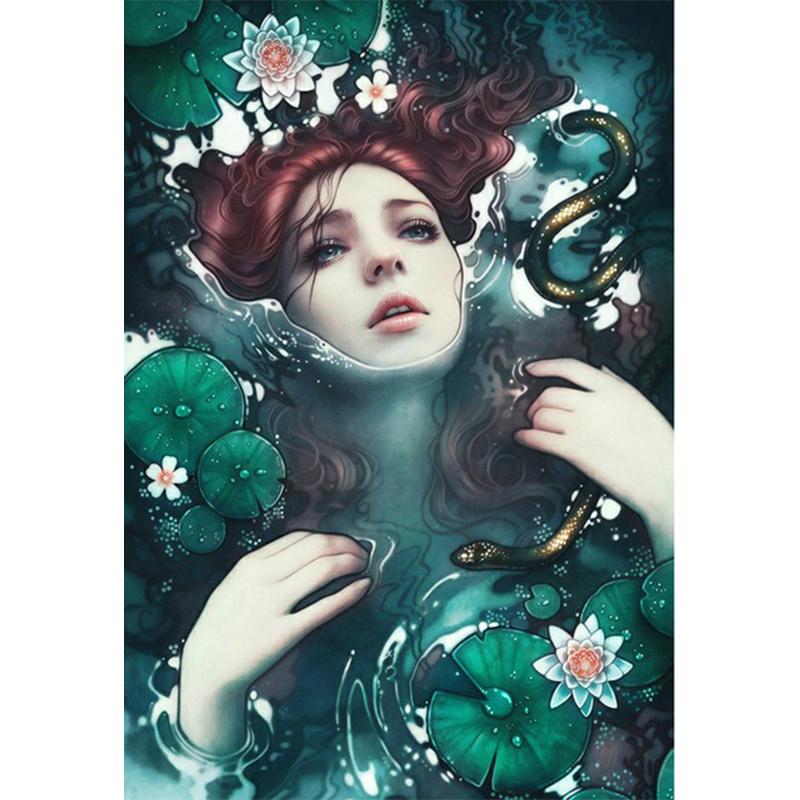 5D Diy Diamond Painting Flowers Woman Wings Cross Stitch Kits Full Round Drill Embroidery Mosaic Art Picture Of Bedroom Decor